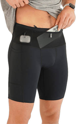 FlipBelt Men's Seamless Compression Shorts