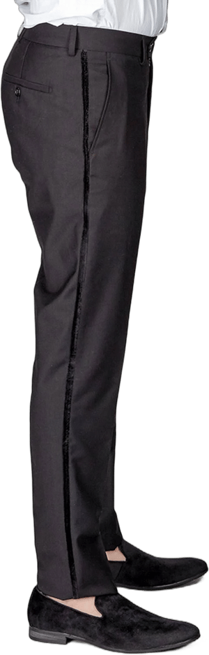 Azar Slim Fit Flat Front Tuxedo Pants