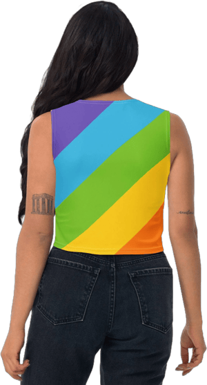 Rainbow Striped Crop Top