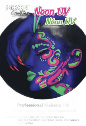 Neon UV Glow Blacklight Face Paint Makeup Kit