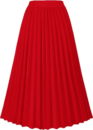 GOLDSTITCH Women's High Waist Pleated Midi Skirt