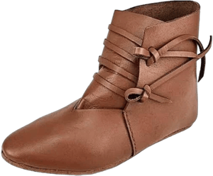 Renaissance Lace-up Boots Historical Leather Footwear Traditional