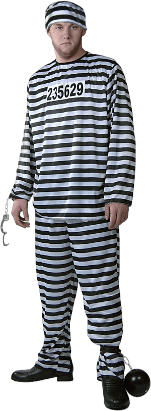 FUN Costumes Men's Plus Size Prisoner Costume