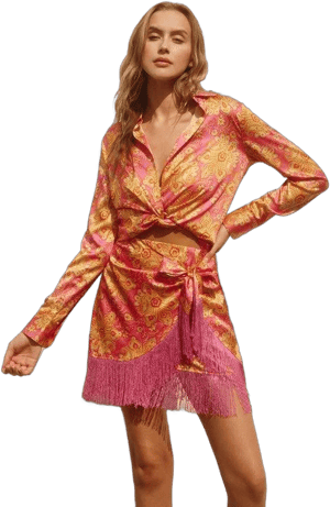 Hippie Vibe Tribe Paisley Silk Shirt