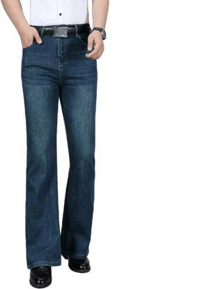 Haorun Men Bell Bottom Jeans Slim Fit Flared Denim Pants 60s 70s Retro Trousers