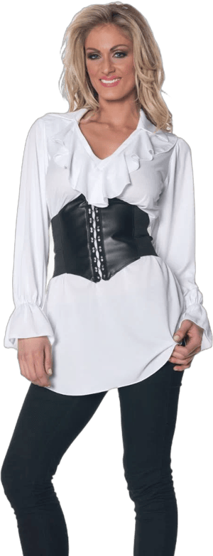 Underwraps Women's Pirate Ruffled Blouse