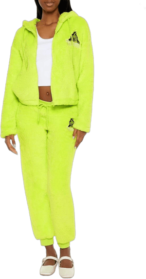 Forever 21 Women's Embroidered The Grinch Joggers