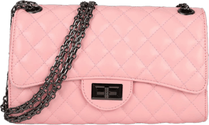 Quilted Leather Crossbody Purse with Chain