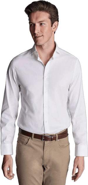 Charles Tyrwhitt Men's Non-Iron Performance Twill Dress Shirt