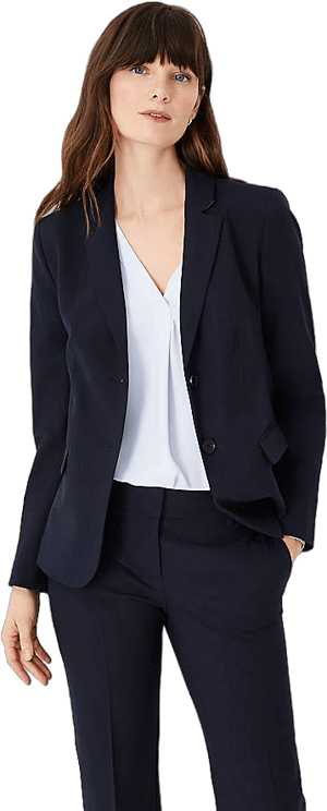 Women's Ann Taylor The Notched Two Button Blazer in Seasonless Stretch