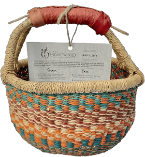 Africa Heartwood Project Deluxe Colorful African Basket