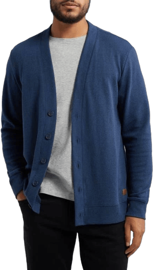 TravisMathew Men's Pristine Shore Waffle Cardigan