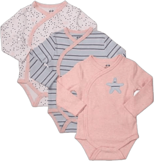 Asher and Olivia Baby Kimono Side Snap Bodysuit