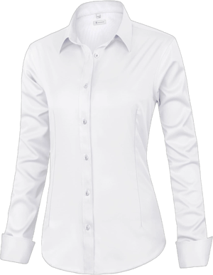 siliteelon Womens Classic-Fit Dress Shirts Long Sleeve Button Down Wrinkle-Free Stretch Solid Casual Work Office Blouse Top