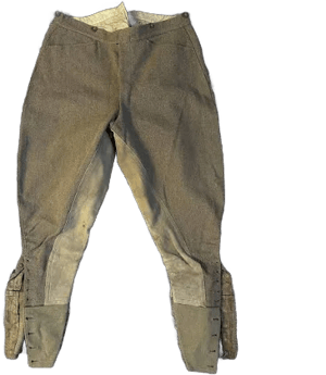 Men's Vintage 1910's Wool Buckle Back Jodhpurs Lined Horse Riding Twil Pants 32