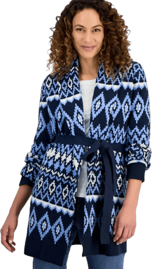 Style & Co. Women's Cozy Fairisle Cardigan