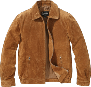 Flavor Men's Suede Leather Bomber Jacket