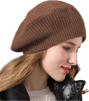 Ailaile Women's Oversized Cashmere Wool Beanie