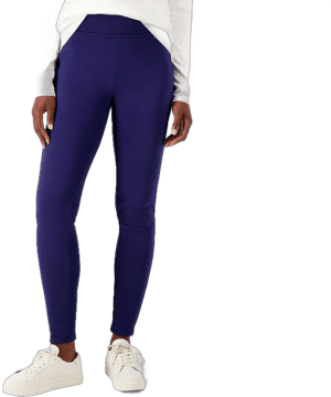 Lands' End Women's High Rise Serious Sweats Fleece Lined Pocket Leggings