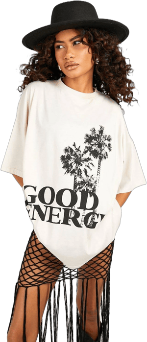 Boohoo Good Energy Graphic Oversized T-Shirt