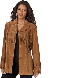 Vintage Fringe Suede Leather Jacket