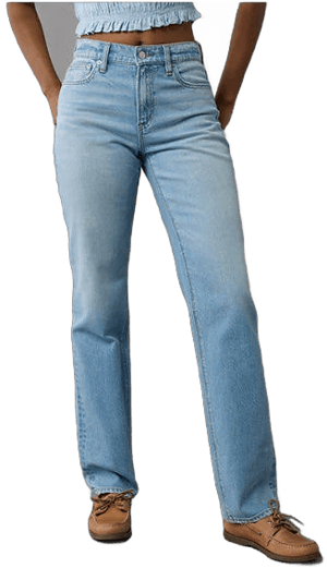 Ae Stretch Super High-Waisted Straight Jean