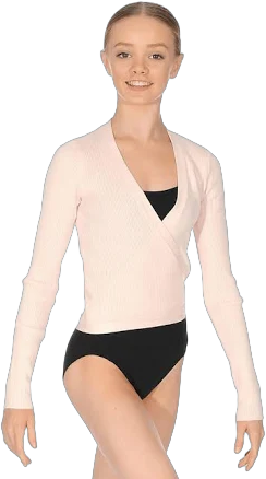 Capezio Women's Ribbed Sweater Knit Wrap Sweater