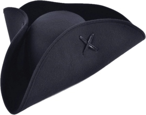 Bristol Novelty Pirate Tricorn Wool Felt Hat