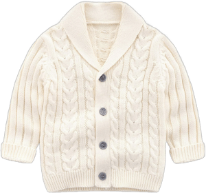 Infant Baby Boys Crochet V-Neck Cardigan Sweater