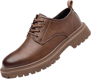 Men's Vintage Leather Lace-Up Platform Oxfords