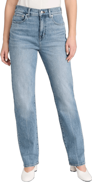 Madewell Women's The '90s Creased High Waist Straight Leg Jeans