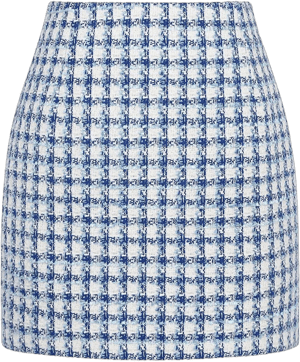 IDEALSANXUN Women's High Waist Plaid Wool Mini Skirt