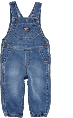 Oshkosh B'gosh Baby Boys Knit-Like Denim Overalls