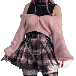 Pastel Goth Pleated Mini Skirt