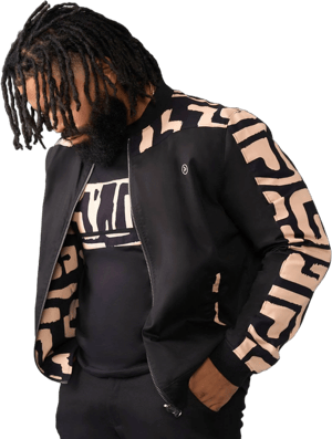 Ise Men's African Print Reversible Bomber Jacket