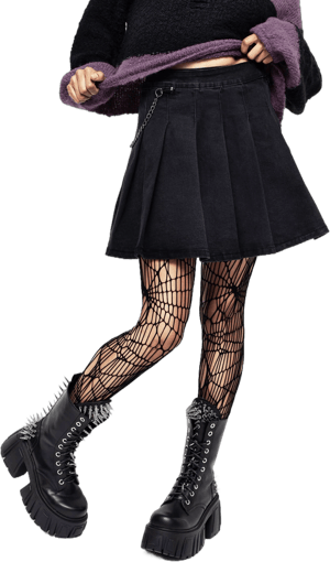 Cobweb Patterned Fishnet Tights