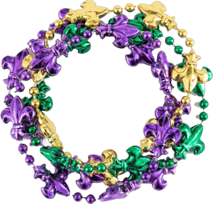 Amscan Mardi Gras Fleur de Lis Beaded Bracelet (4-Pack)