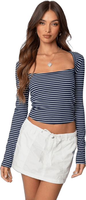 Edikted Women's Alex Striped Top