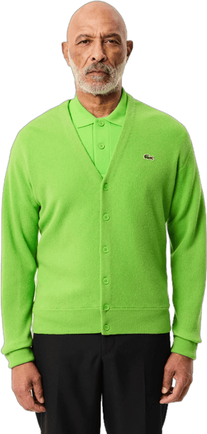 Lacoste Men's Relaxed Fit Wool Cardigan