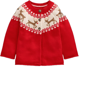 Boden Baby Pink Edie Fair Isle Cardigan