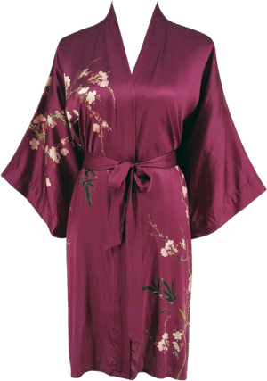 Ledamon Women's Silk Kimono Robe