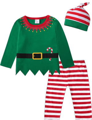 COSLAND Baby and Toddler Boys' 3pc Elf Costume