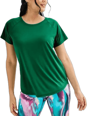 Women's Tek Gear Performance Dry Tek Tee, Size: Medium, Rugged Green