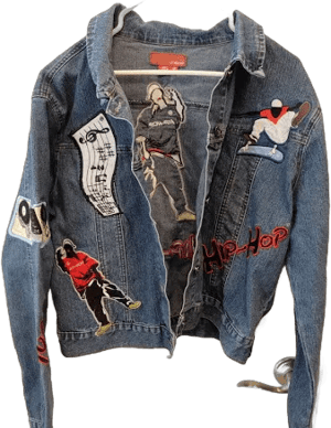 Vintage 90s Le More Women Denim Hip Hop Dj Music Jacket – Size 2xl