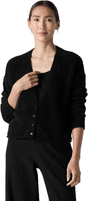 Eileen Fisher Women's Organic Cotton Eyelash Cardigan