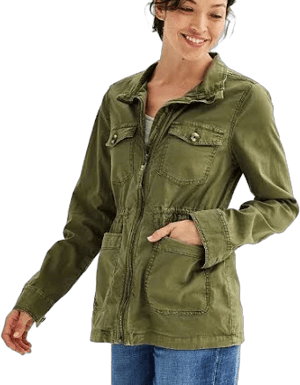 Women's Sonoma Goods For Life Utility Jacket, Size: XS, Olive Night