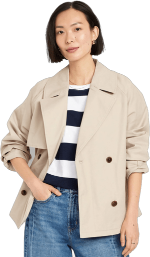 Old Navy Women's Oversized Double-Breasted Trench Coat