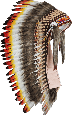 The World Of Feathers Medium Feather Headdress Native American Inspired