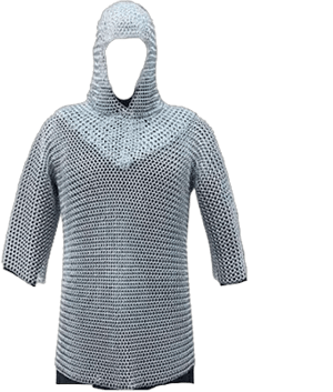 Medieval Chain Mail Shirt and Coif Armor Set