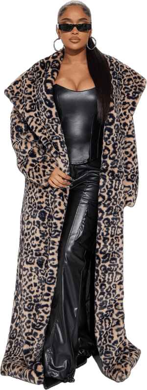 Fashion Nova Women's Keeping Up Faux Fur Coat